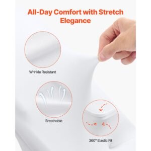 150 pcs white chair covers polyester spandex chair cover stretch slipcovers for wedding party dining banquet flat front chair covers fits chair measures up to 1772 x 1811 x 3031 inch 2.jpg