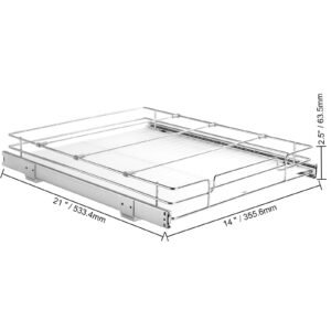 155wx21dx35h pull out cabinet organizer heavy duty slide out pantry shelves steel roll out drawers sliding drawer storage for home under sink 17wx22dx7h install size for cabinet 4.jpg
