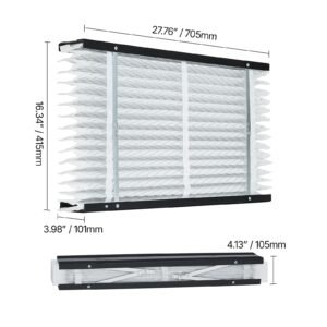 16 x 28 x 4 furnace filter merv 13 hvac ac filters12 month electrostatic pleated air conditioner filters 2 pack actual size 1634 x 2776 x 398 inch for capturing dust smog pet dander 3.jpg