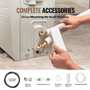 16ft mini split line set 14 38 od copper pipes tubing and triple layer insulation for air conditioning or heating pump equipment hvac with rich accessories 18ft connection cable 5.jpg