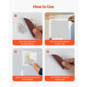 16pcs drywall repair kit 468 inch aluminum dry wall repair patch kit with 2 scrapers 2 sandpapers self adhesive drywall patches for nail holes wall cracks peeling scraping 1.jpg