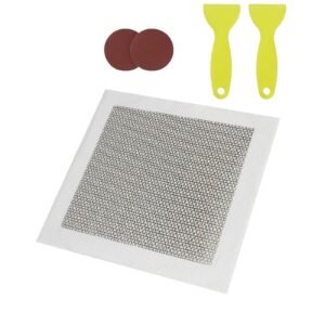 16PCS Drywall Repair Kit, 4/6/8-inch Aluminum Dry Wall Repair Patch Kit with 2 Scrapers & 2 Sandpapers, Self-Adhesive Drywall Patches for Nail Holes, Wall Cracks, Peeling, Scraping