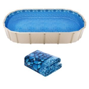 18-Foot-by-33-Foot Oval Pool Liner for Overlap Above Ground Swimming Pools, 48-to-54inch Wall Height, Durable Standard Gauge Vinyl