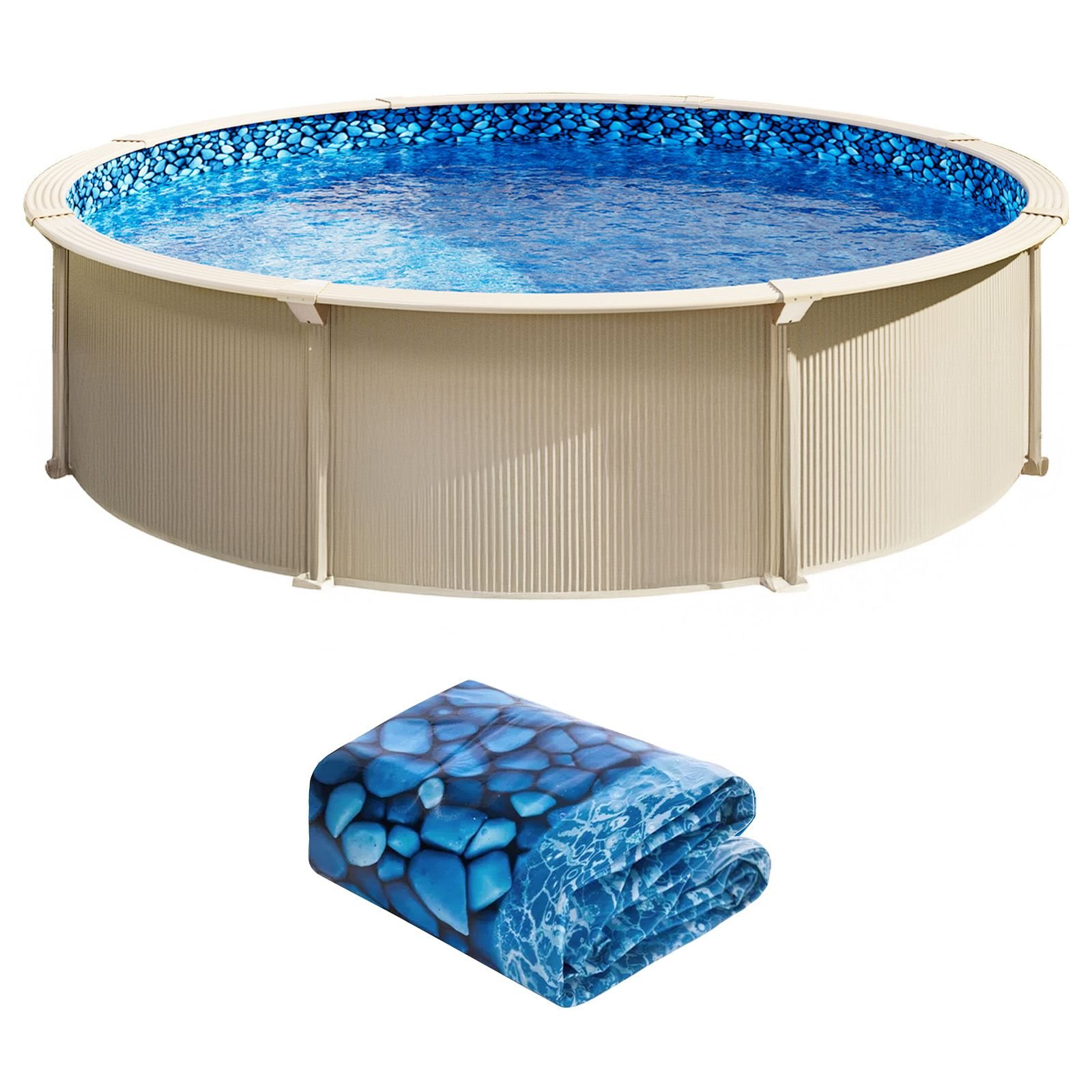18 ft round above ground pool liner, unibead pool liners, standard gauge, 52inch wall height, designed for steel sided above ground swimming pools