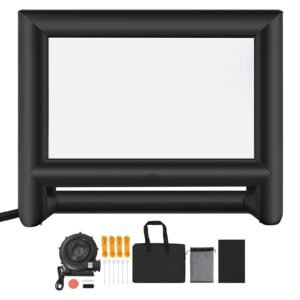 18FT Inflatable Movie Screen, Inflatable Projector Screen with Portable Storage Bag, 16:9 Easy Set Up Movie Projection for Outdoor Backyard, Home Theater, Theme Party