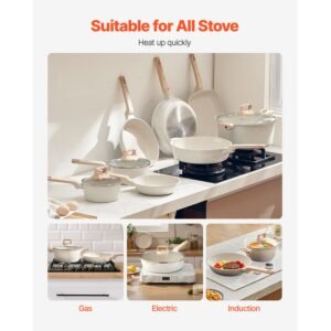 19 piece pots and pans set nonstick granite cookware set induction cookwares kitchen rv cooking sets with frying sauce saute tempered glass lids and pan protectors white 5.jpg