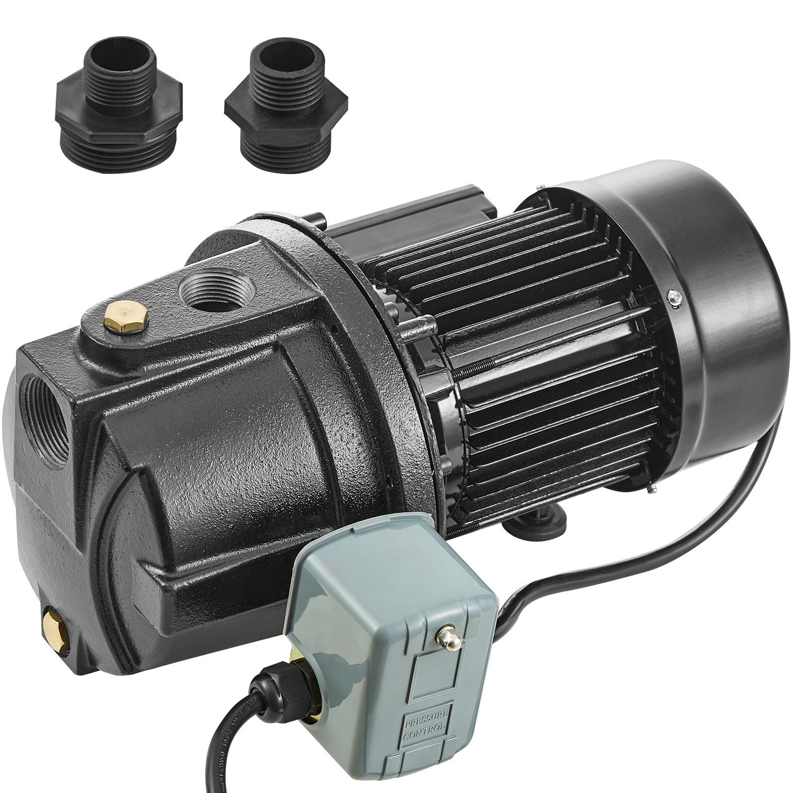 1hp premium cast iron shallow well jet water pump, 115 volt, 17.6 gpm 164 ft maximum head irrigation water pump, for agricultural garden irrigation system high rise water supply shower booster