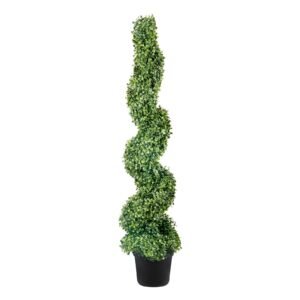 2 pcs artificial boxwood tower topiary spiral artificial plant 122cm high decorative plant green plastic pe iron topiary plants incl 10 pcs replacement leaves 1.jpg