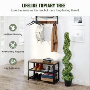 2 pcs artificial boxwood tower topiary spiral artificial plant 122cm high decorative plant green plastic pe iron topiary plants incl 10 pcs replacement leaves 5.jpg