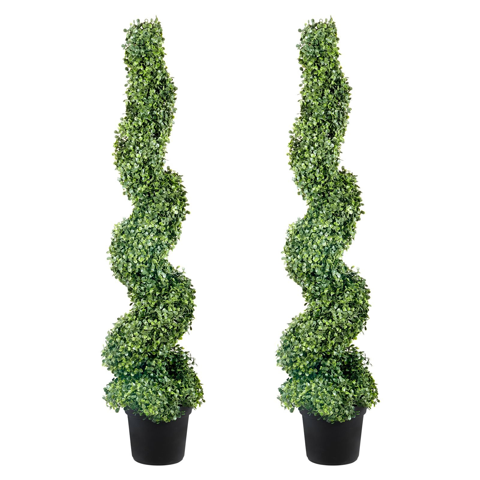 2 pcs artificial boxwood tower topiary spiral artificial plant 122cm high decorative plant green plastic pe iron topiary plants incl 10 pcs replacement leaves.jpg