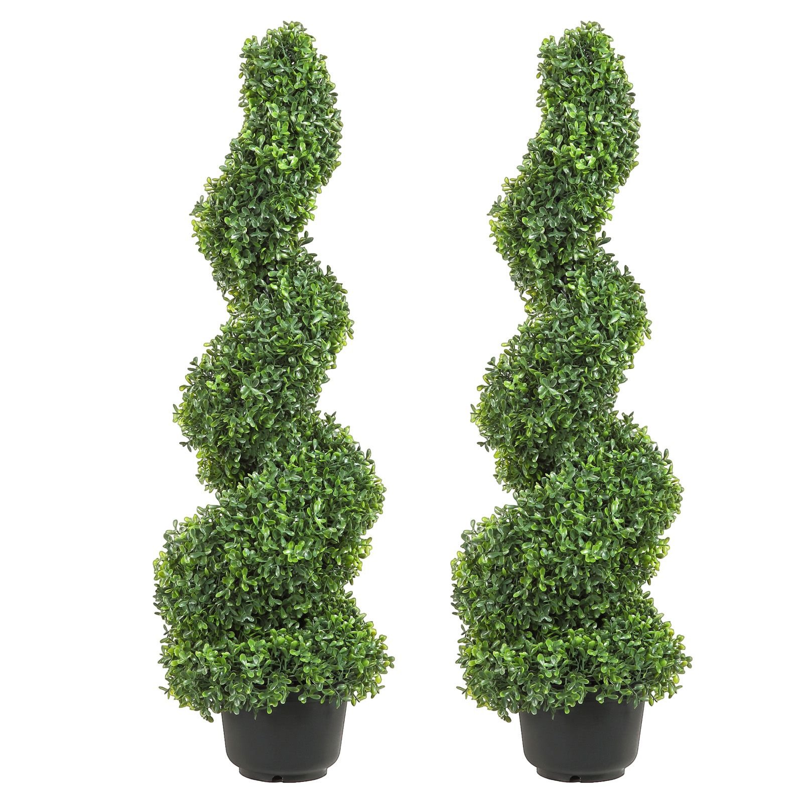 2 pcs artificial boxwood tower topiary spiral artificial plant 91cm high decorative plant green plastic pe iron topiary plants incl 10 pcs replacement leaves.jpg