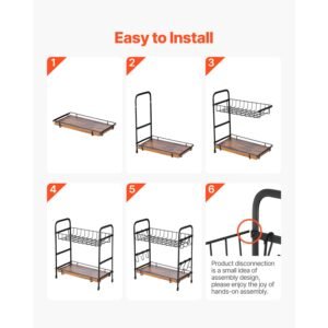 2 tier coffee bar organizer for countertop multifunctional mug holder and coffee station 12 movable hooks and 2 shelves for coffee accessories storage and display home office matte black 5.jpg