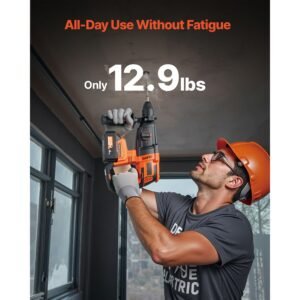 20v brushless cordless hammer drill lithium ion 11 inch rotary hammer driver sds plus electric lightweight power tool kit with battery and charger 4 functions 1200 rpm 5300 bpm 2.jpg