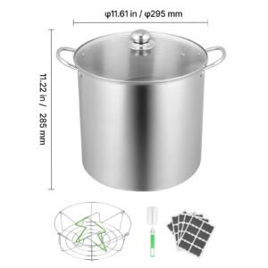 21 qt canning pot with rack and lid stainless steel waterbath canner with dual handle and glass lid compatible with all cooktops induction gas electric glass ceramic halogen 5.jpg