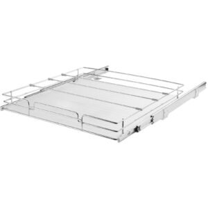 21.5"Wx21"Dx3.5"H Pull Out Cabinet Organizer, Heavy Duty Slide Out Pantry Shelves, Steel Roll Out Drawers, Sliding Drawer Storage for Home Under Sink, 23"Wx22"Dx7"H Install Size for Cabinet