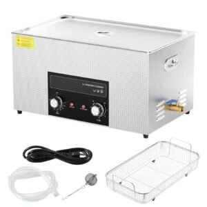 22L Ultrasonic Cleaner with Heater Timer & Basket, Professional Digital Sonic Cavitation Machine, 480W Cleaning Machine for Lab Tools, Metal Parts, Carburetor, Brass, Auto Parts, Engine Parts