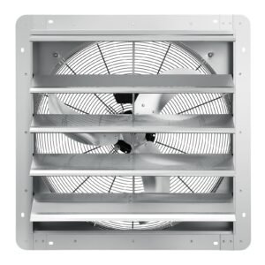 24 shutter exhaust fan high speed 3320 cfm aluminum wall mount attic fan with ac motor ventilation and cooling for greenhouses garages sheds shops fcc.jpg