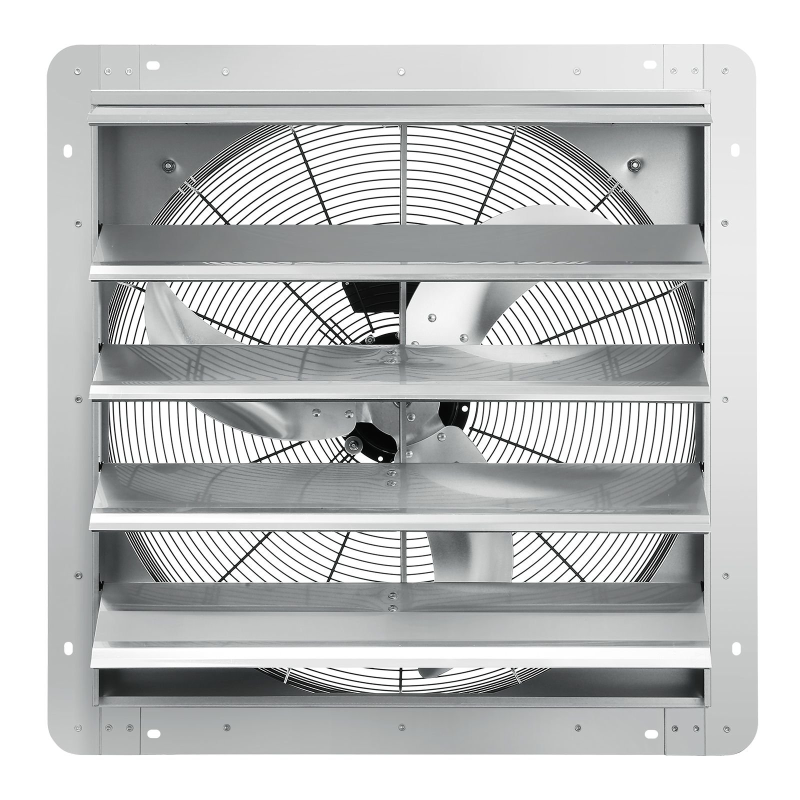 24 shutter exhaust fan high speed 3320 cfm aluminum wall mount attic fan with ac motor ventilation and cooling for greenhouses garages sheds shops fcc.jpg
