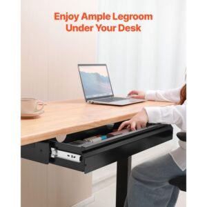 26 wide under desk drawer slide out under desk mounted pull out drawer attachment hidden desktop storage organizer under table pencil drawer for office home sit stand workstation 29x9x4 in 5.jpg