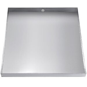 27 x 25 x 25 inch washing machine pan 304 stainless steel washing machine drain pan 18 ga thickness heavy duty compact washer drip tray with drain hole hose adapter.jpg