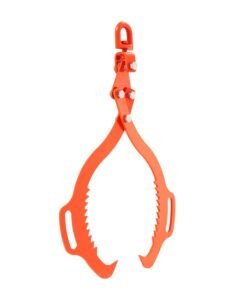 28in Log Lifting Tongs, 2-Claw Log Tongs, Heavy Duty Steel Log Grapple, 1100LBS Lifting Capacity, Swivel Log Graper Timber, Eagle Claw Design, Log Skidding Tongs for Trucks, Tractors, Forklifts