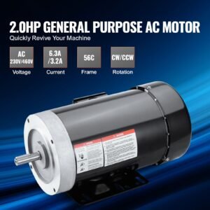 2hp electric motor 3450 rpm ac 230v460v 56c frame air compressor motor 3 phase 58 keyed shaft cwccw rotation for agricultural machinery and general equipment 1.jpg