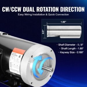 2hp electric motor 3450 rpm ac 230v460v 56c frame air compressor motor 3 phase 58 keyed shaft cwccw rotation for agricultural machinery and general equipment 3.jpg
