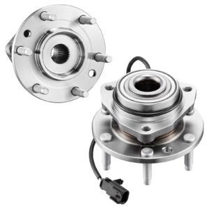 2PCS Front Wheel Bearing & Hub Assembly Fit for 2004-2007 Buick Rainier 2003-2006 Chevy SSR 2002-2009 GMC Envoy 2005-2009 Saab 9-7X OEM 513188, Wheel Bearing Hub Assembly Set with ABS Sensor