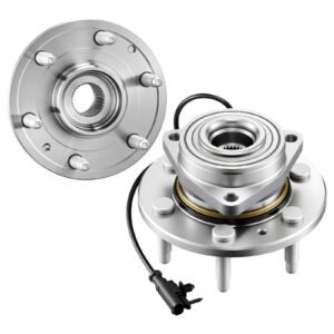 2PCS Front Wheel Bearing & Hub Assembly Fit for 2007-2013 Chevy Avalanche GMC Sierra 1500 Cadillac Escalade EXT 2007-2014 Tahoe OEM 515096, 6 Lugs with ABS Sensor, Wheel Bearing Hub Assembly Set