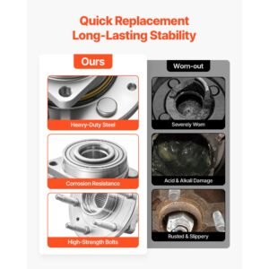 2pcs front wheel bearing & hub assembly fit for chevy silverado 1500 4wd 2013 express 1500 gmc savana 1500 base standard cargo van oem 515036, wheel bearing hub assembly set with abs sensor