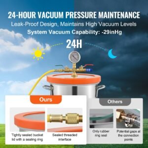 3 gallon vacuum chamber upgraded tempered glass lid vacuum degassing chamber 304 stainless steel chamber for stabilizing wood resin degassing silicone degassing and plaster degassing 1.jpg