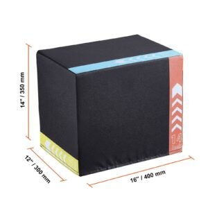 3 in 1 plyometric jump box 161412 inch cotton plyo box platform jumping agility box anti slip fitness exercise step up box for home gym training conditioning strength training black 1.jpg