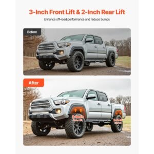 3 inch front and 2 inch rear leveling lift kit for 2003 2022 toyota 4runner 2wd4wd 2007 2015 toyota fj cruiser 2wd4wd chassis level kit with 2 bottom strut spacers and 2 coil spring spacers 1.jpg