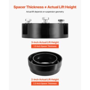 3 inch front and 2 inch rear leveling lift kit for 2003 2022 toyota 4runner 2wd4wd 2007 2015 toyota fj cruiser 2wd4wd chassis level kit with 2 bottom strut spacers and 2 coil spring spacers 4.jpg