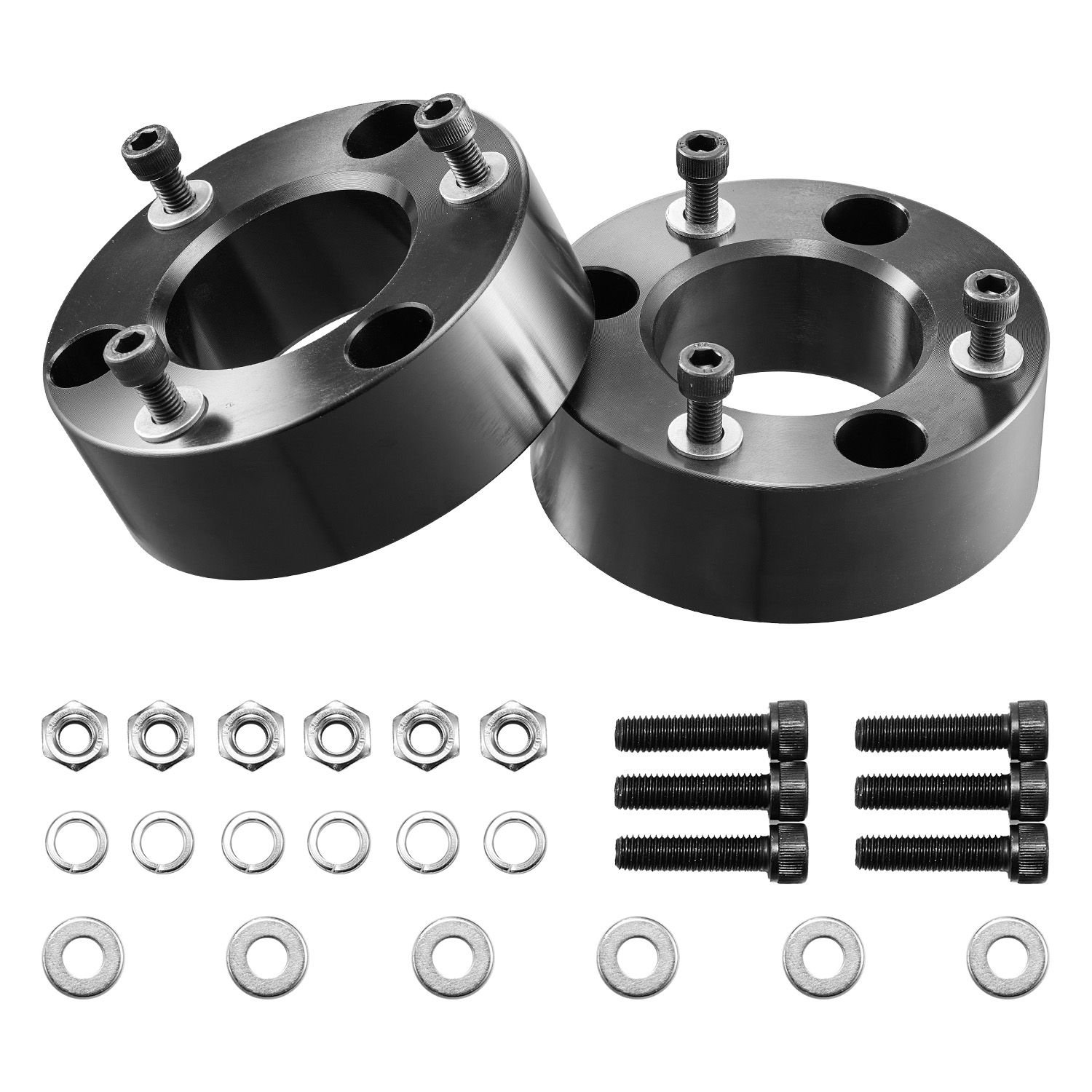 3 inch front leveling lift kit for 2004 2025 ford f150 2wd/4wd, 2003 2018 expedition, 2005 2008 lincoln mark lt, chassis level kit with 2pcs heavy duty forged aluminum suspension strut spacers