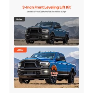 3 inch front leveling lift kit for 2004 2025 ford f150 2wd/4wd, 2003 2018 expedition, 2005 2008 lincoln mark lt, chassis level kit with 2pcs heavy duty forged aluminum suspension strut spacers