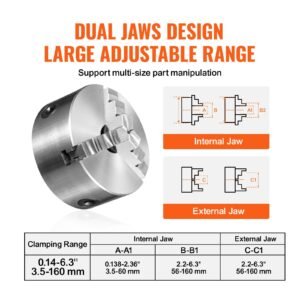 3 jaw lathe chuck 6 self centering lathe chuck 014 63 in35 160 mm clamping range with t key fixing screws reversible jaws for lathe 3d printer machining center milling drilling machin 3.jpg