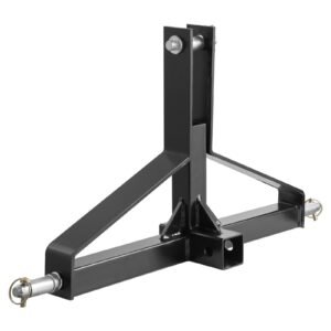 3 Point Trailer Hitch with 2 in Receiver, 3pt Quick Hitch Attachment for Category 1 Tractor, 3000lbs Capacity, Tow Drawbar Adapter, Compatible with Kubota, Mahindra, Ford, Yanmar, John Deere