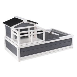 3 room tortoise housetortoise habitat with balcony 2 stories wooden tortoise enclosure indoor outdoor with ramp tray openable roof large reptile cage 44 x 256x 24 2.jpg