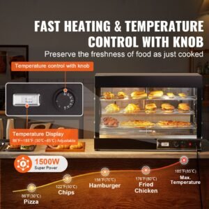 3 tier commercial food warmer display 1500w food display warmer with light adjustable shelf and temperature display 86 185 f steam heating 130l for hamburger pizza bread fried chicken 1.jpg