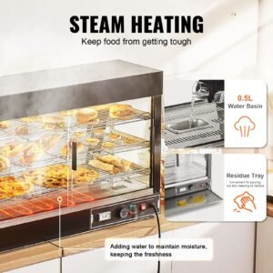 3 tier commercial food warmer display 1500w food display warmer with light adjustable shelf and temperature display 86 185 f steam heating 130l for hamburger pizza bread fried chicken 3.jpg