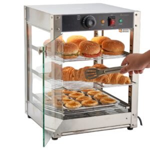 3 tier commercial food warmer display 800w food display warmer with led light adjustable shelf and stainless steel frame 86 185 f air heating 34l for hamburger pizza bread fried chicken.jpg