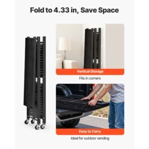 3 tier foldable storage shelf 28w x 13d x 36h inch folding metal rack shelving unit no assembly organizer shelf with 5 wheels 4 hooks for pantry kitchen garage basement black 1.jpg