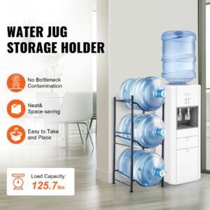 3 tiers water jug holder 5 gallon water bottle holder single row water bottle rack for 3 bottles heavy duty water jug rack for kitchen office living room black.jpg
