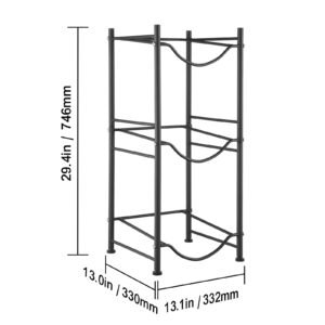 3 tiers water jug holder 5 gallon water bottle holder single row water bottle rack for 3 bottles heavy duty water jug rack for kitchen office living room black 5.jpg