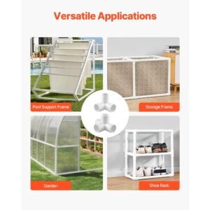 3 way pvc fittings 1 inch pvc pipe joints elbow connector 10 pack furniture grade pvc tee fittings for diy storage rack animal cage pool or garden support frame impact weather resistant 2.jpg
