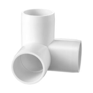 3-Way PVC Fittings, 1-inch PVC Pipe Joints Elbow Connector, 10-Pack Furniture Grade PVC Tee Fittings for DIY Storage Rack, Animal Cage, Pool or Garden Support Frame, Impact & Weather-Resistant
