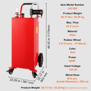 30 gallon diesel caddy 235 lmin 180w portable storage tank container with electric pump wheels diesel transfer storage tank for fueling 2.jpg