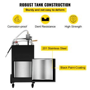 30 gallon fuel caddy gas storage tank 4 wheels with manuel transfer pump gasoline diesel fuel container for cars lawn mowers atvs boats more black 4.jpg