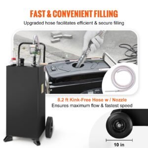 30 gallon gas caddy fuel storage tank with wheels portable fuel caddy with manuel transfer pump gasoline diesel fuel container for cars lawn mowers atvs boats more black 3.jpg